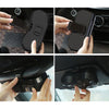 Car Multi-functional Glasses Case Sunglasses Storage Holder with Card Slot, Diamond Style (Transparent)