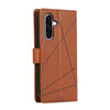 For Samsung Galaxy A36 PU Genuine Leather Texture Embossed Line Phone Case(Brown)