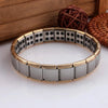 Fashion Stainless Steel Germanium Magnetic Health Bracelet Titanium Steel JewelryUS Size:9, Diameter:6cm,Perimeter:19 cm(gold+silver 19.51.3cm)