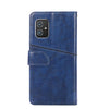 For Asus Zenfone 8 ZS590KS Geometric Stitching Horizontal Flip Leather Phone Case(Blue)
