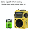HanRongda HRD-701 Portable Full Band Radio Subwoofer Bluetooth TF Card Digital Display Radio(Khaki)