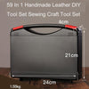 59 In 1 Handmade Leather DIY Tool Set Sewing Craft Tool Set, Style: Rotating Knives