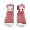 D2201 Children Cartoon Tube Floor Socks Knitted Soft Bottom Baby Shoes Socks, Size: 20-21(Pink Rabbit)