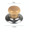 4pcs Household Cap Carrying Handle Kitchen Single Hole Pot Buttons Top Beads Pot Lid Accessories, Model: Solid Wood