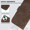 For Samsung Galaxy A56 5G ABEEL Frosted Magnetic RFID Leather Phone Case(Brown)