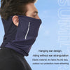 Summer Motorcycle Riding Mask Windproof Hanging Ears Silk Sunscreen Face Towel Sports UV Scarf, Size: Average(Navy)