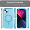 For iPhone 13 MagSafe Frosted Translucent TPU + PC Full Coverage Phone Case(Blue)