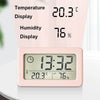 YD005 Mini Light and Thin LCD Screen Temperature/Humidity Meter Electronic Clock(Red)