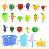 Pretend Play Plastic Food Toy Cutting Fruit Vegetable for Children, Random Color and Style 23 PCS / Set