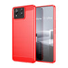 For Asus Zenfone 11 Ultra Brushed Texture Carbon Fiber TPU Case(Red)