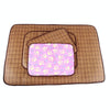 Reversible Pet Mat, Bamboo & Plush, M (40x29cm), Light Coffee