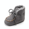 D2245 Winter Warm Baby Cotton Boots Plus Velvet Thickened Baby Walking Shoes, Size: 11cm(Grey)