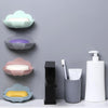 Cloud-shaped Soap Box Drain-free Wall-mounted Cute Soap Rack(Gray)