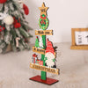 Christmas Decoration Wooden Desktop Ornament Restaurant Bar Scene Layout Decoration Crafts(Faceless Elderly)