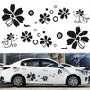 2 PCS/Set D-510 Flowers Pattern Car Modified Decorative Sticker(Blue)