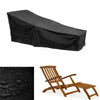Outdoor Beach Chair Dustproof And Waterproof Cover Rocking Chair Furniture Protective Cover, Size: 200x68x70cm(Black+Silver)
