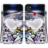 For Samsung Galaxy A21s Crystal Texture Colored Drawing Leather Phone Case(Heart Shaped)