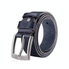 BULL CAPTAIN 01 Pin Buckle Thickened Cowhide Wear-Resistant Belt, Length: 120cm (Burr Black)