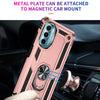 For Motorola Moto G 5G 2022 Shockproof TPU + PC Holder Phone Case(Rose Gold)