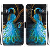 For Samsung Galaxy A54 5G Crystal Texture Colored Drawing Leather Phone Case(Peacock)