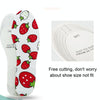 3 Pairs Latex Children Insole Soft Cartoon Printed Canvas Foot Pad(Love)