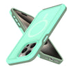 For iPhone 11 Pro Max Shockproof MagSafe Armor PC Hybrid TPU Phone Case(Mint Green+Grayish Green)