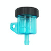 2 PCS Motorcycle Modification Accessories Off-Road Vehicle Large Displacement Straight Pump Transparent Oil Cup Brake Pump Modified Oil Pot(Straight Blue)
