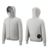 Men Summer Cooling Air-Conditioning Clothes Jacket Include 2 5V Portable Fans, Size: L(White)