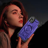For iPhone XR Lens Holder MagSafe Phone Case(Purple)