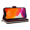 For iPhone 12 / 12 Pro Nine-card Slots Zipper Wallet Bag Leather Phone Case(Wine Red)