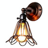 Retro Wrought Iron Bird Cage Wall Lamp with Edison 40W Bulb