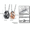 OPK Interlocking Titanium Steel Couple Necklace (Rose Gold)