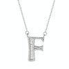 Women Fashion S925 Sterling Silver English Alphabet Pendant Necklace, Style:F
