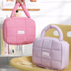 Women Quilted Makeup Bag Puffer Large Capacity Cosmetic Storage Bag Portable Travel Toiletry Pouch(Pink)