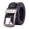 Men Pin Buckle Two-layer Cowhide Belt Pure Leather Pants Belt, Belt Length:115cm(black)