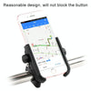 Motorcycle Handlebar Aluminum Alloy Phone Bracket, Suitable for 4-6 inch Device(Black)