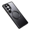 For Samsung Galaxy S25 Ultra 5G Frosted 360 Degree MagSafe Magnetic Holder Phone Case(Black)
