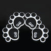 4 PCS Dog Footprint Shape Cartoon Style PVC Car Auto Protection Anti-scratch Door Guard Decorative Sticker(Black)