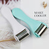 Facial Massager Beauty Instrument Stainless Steel Ice Roller Lift Firming Face  Skin Care Face(Blue)