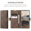 For Samsung Galaxy S25 Ultra 5G CaseMe 013 Multifunctional Horizontal Flip Leather Phone Case(Coffee)