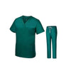 Women Grooming Pet Dental Work Clothes Short-Sleeved Top + Pants Set, Size: XL(Dark Green)