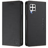 For Samsung Galaxy A22 4G RC01 Dual-Folded Magnetic Suction RFID Leather Phone Case(Black)