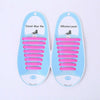 16 PCS / Set Running No Tie Shoelaces Fashion Unisex Athletic Elastic Silicone ShoeLaces(Pinkish)