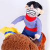 Dog Cowboy Rider Costume, Halloween Pet Outfit (L with Hat)