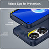 For Asus Zenfone 9 Brushed Texture Carbon Fiber TPU Case(Blue)
