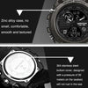 SANDA 739 Multifunctional Waterproof Sports Watch Chronograph Calendar Alarm Night Light Watch(Blue)