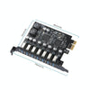 PCE7USB-R05  PCI-E To USB 3.2 GEN1 7-Port 19PIN Expansion Card Super Speed 5Gbps
