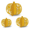 3pcs /Set Halloween Pumpkin Ornament Party Tabletop Decoration(Gold)