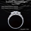 MSR009 Sterling Silver S925 Lace White Gold Plated Moissanite Ring(No.9)