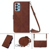 For Samsung Galaxy A32 4G EU Version Crossbody 3D Embossed Flip Leather Phone Case(Brown)